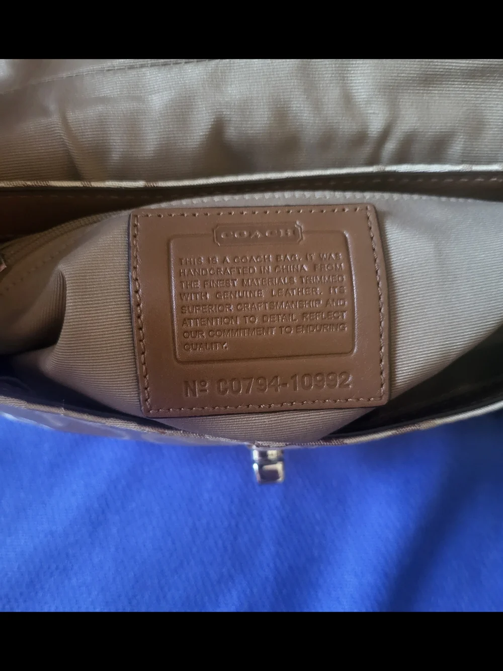 Coach Signature Canvas Brown Shoulder Bag with Matching Wallet - Picture 10 of 16
